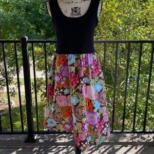 Fei colorful dress 100% silk